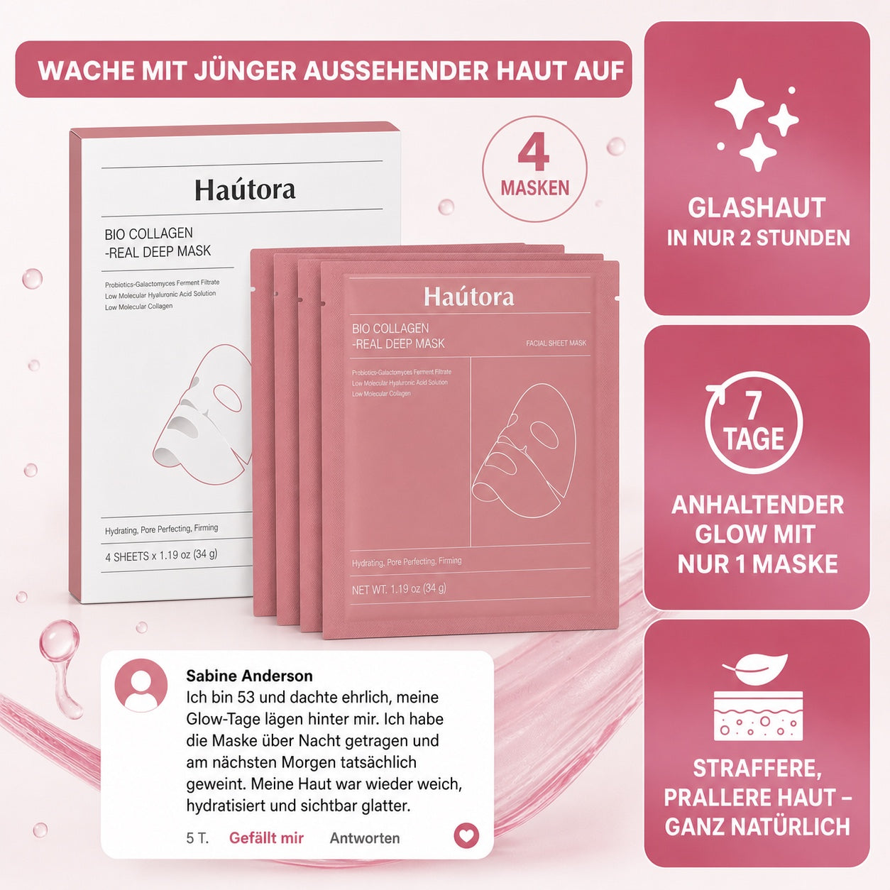 Hautora Bio-Kollagen-Maske 2.0